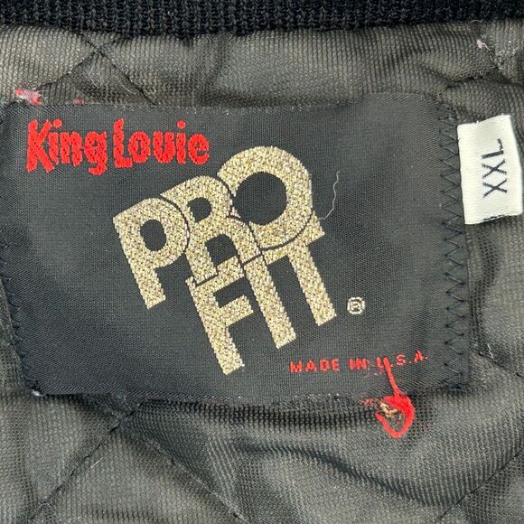 Vintage 90s IBEW Local 383 Satin Jacket Glen Ellyn Illinois Union Black XXL 2XL - Picture 10 of 13